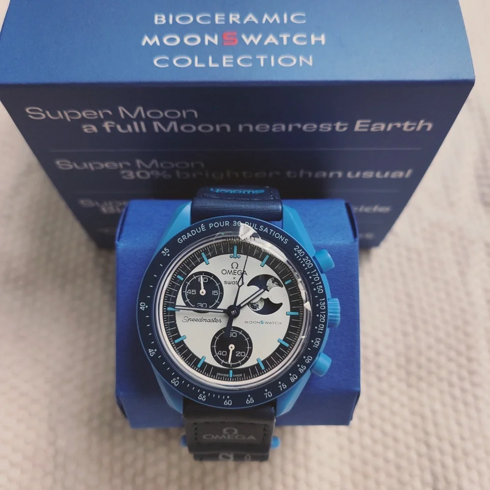 Swatch Dark Blue Chronograph Watch - Picture 3 of 5